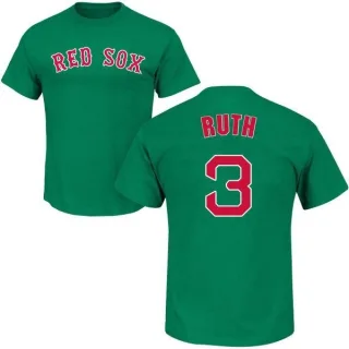 Babe Ruth Boston Red Sox St. Patrick's Day Name & Number T-Shirt - Green