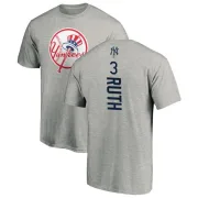 Babe Ruth New York Yankees Backer T-Shirt - Ash