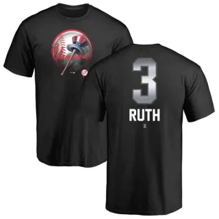 Babe Ruth New York Yankees Midnight Mascot T-Shirt - Black