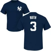 Babe Ruth New York Yankees Name & Number T-Shirt - Navy