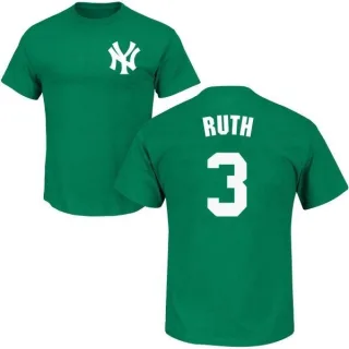 Babe Ruth New York Yankees St. Patrick's Day Name & Number T-Shirt - Green