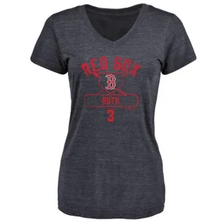 Babe Ruth Women's Boston Red Sox Base Runner Tri-Blend T-Shirt - Navy