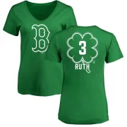 Babe Ruth Women's Boston Red Sox Dubliner Name & Number V-Neck T-Shirt - Kelly Green