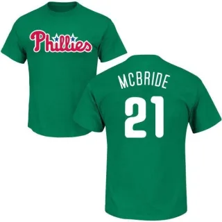 Bake Mcbride Philadelphia Phillies St. Patrick's Day Name & Number T-Shirt - Green