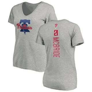 Bake Mcbride Women's Philadelphia Phillies Backer Slim Fit T-Shirt - Ash