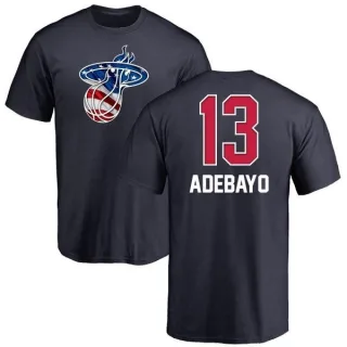 Bam Adebayo Miami Heat Navy Name and Number Banner Wave T-Shirt