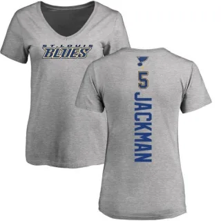 Barret Jackman Women's St. Louis Blues Backer T-Shirt - Ash