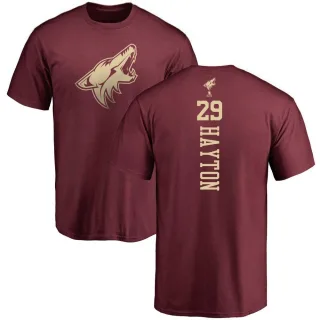 Barrett Hayton Arizona Coyotes One Color Backer T-Shirt - Maroon