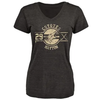 Barrett Hayton Women's Arizona Coyotes Insignia Tri-Blend T-Shirt - Black