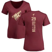 Barrett Hayton Women's Arizona Coyotes One Color Backer T-Shirt - Maroon