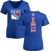 Barry Beck Women's New York Rangers Backer T-Shirt - Blue