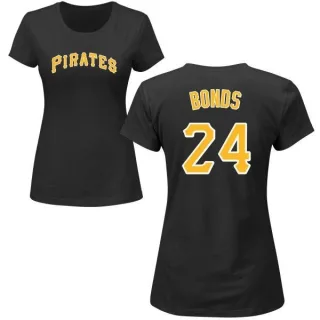 Barry Bonds Women's Pittsburgh Pirates Name & Number T-Shirt - Black