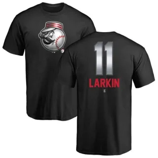 Barry Larkin Cincinnati Reds Midnight Mascot T-Shirt - Black