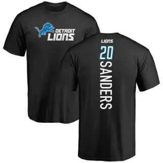 Barry Sanders Detroit Lions Backer T-Shirt - Black