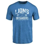 Barry Sanders Detroit Lions Flanker Tri-Blend T-Shirt - Blue