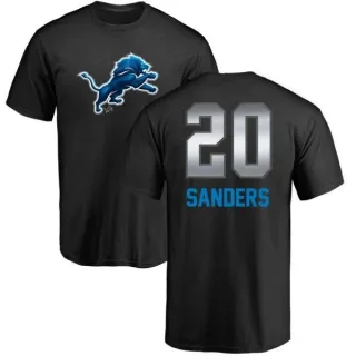 Barry Sanders Detroit Lions Midnight Mascot T-Shirt - Black