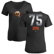 Barry Zito Women's San Francisco Giants Midnight Mascot V-Neck T-Shirt - Black