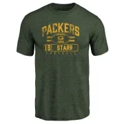 Bart Starr Green Bay Packers Flanker Tri-Blend T-Shirt - Green