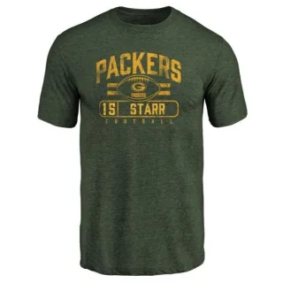 Bart Starr Green Bay Packers Flanker Tri-Blend T-Shirt - Green