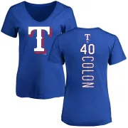 Bartolo Colon Women's Texas Rangers Backer Slim Fit T-Shirt - Royal