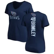 Beau Brinkley Women's Tennessee Titans Backer Slim Fit T-Shirt - Navy