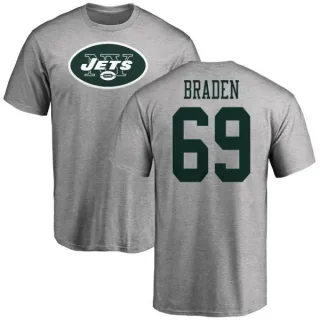 Ben Braden New York Jets Name & Number Logo T-Shirt - Ash