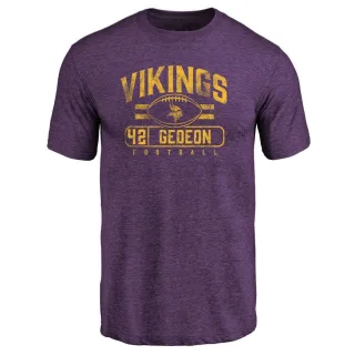 Ben Gedeon Minnesota Vikings Flanker Tri-Blend T-Shirt - Purple