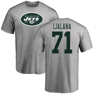 Ben Ijalana New York Jets Name & Number Logo T-Shirt - Ash