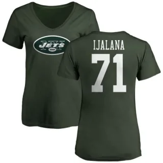 Ben Ijalana Women's New York Jets Name & Number Logo Slim Fit T-Shirt - Green