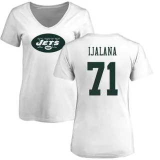 Ben Ijalana Women's New York Jets Name & Number Logo Slim Fit T-Shirt - White