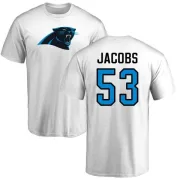 Ben Jacobs Carolina Panthers Name & Number Logo T-Shirt - White