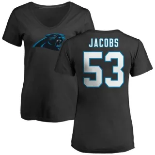 Ben Jacobs Women's Carolina Panthers Name & Number Logo Slim Fit T-Shirt - Black