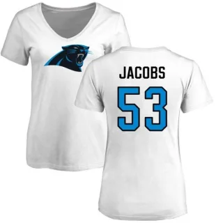 Ben Jacobs Women's Carolina Panthers Name & Number Logo Slim Fit T-Shirt - White