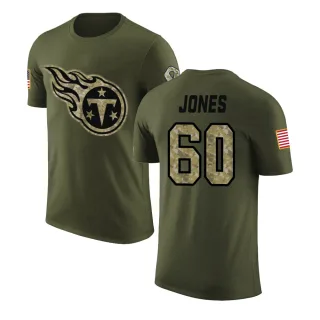 Ben Jones Tennessee Titans Olive Salute to Service Legend T-Shirt