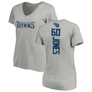 Ben Jones Women's Tennessee Titans Backer V-Neck T-Shirt - Ash