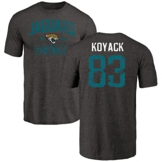 Ben Koyack Jacksonville Jaguars Black Distressed Name & Number Tri-Blend T-Shirt