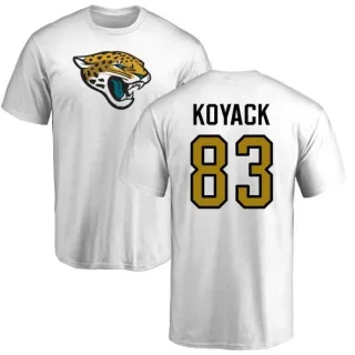 Ben Koyack Jacksonville Jaguars Name & Number Logo T-Shirt - White