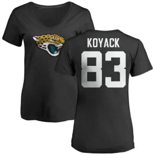 Ben Koyack Women's Jacksonville Jaguars Name & Number Logo Slim Fit T-Shirt - Black