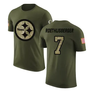 Ben Roethlisberger Pittsburgh Steelers Olive Salute to Service Legend T-Shirt