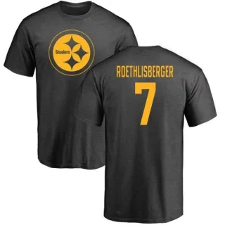 Ben Roethlisberger Pittsburgh Steelers One Color T-Shirt - Ash