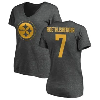 Ben Roethlisberger Women's Pittsburgh Steelers One Color T-Shirt - Ash