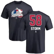 Ben Storm Colorado Avalanche Name and Number Banner Wave T-Shirt - Navy