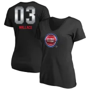 Ben Wallace Women's Detroit Pistons Black Midnight Mascot T-Shirt