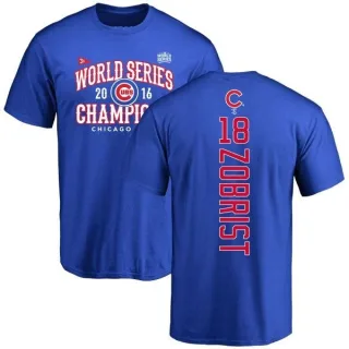 Ben Zobrist Chicago Cubs 2016 World Series Champions Back Name & Number T-Shirt - Royal