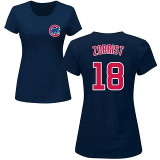 Ben Zobrist Women's Chicago Cubs Name & Number T-Shirt - Navy