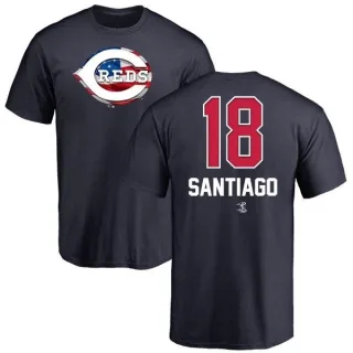 Benito Santiago Cincinnati Reds Name and Number Banner Wave T-Shirt - Navy