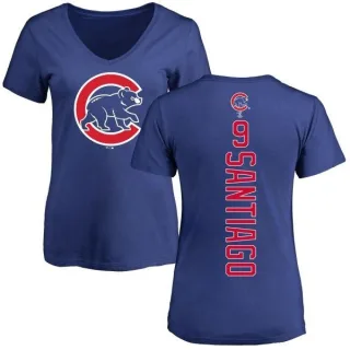 Benito Santiago Women's Chicago Cubs Backer Slim Fit T-Shirt - Royal