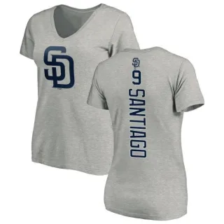 Benito Santiago Women's San Diego Padres Backer Slim Fit T-Shirt - Ash