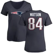 Benjamin Watson Women's New England Patriots Name & Number Logo T-Shirt - Navy