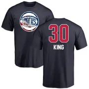 Bernard King New York Knicks Navy Name and Number Banner Wave T-Shirt